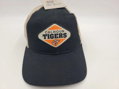 Calhoun Tigers The Game Malla Camionero Snapback Gorra Gorra Papá Hombres Mujeres Negro Beige Foto 1 de 4