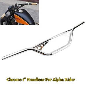 UK 1" 25mm Chrome Drag Handlebar For Harley Davidson Sportster XL883 XL1200 Dyna - Picture 1 of 6