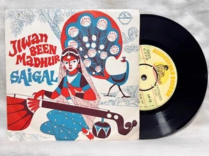 Saigal Jiwan Been Madhur Rare 1973 EP Vinyl Record 45 Rpm Bollywood Indian EX - Imagen 1 de 8