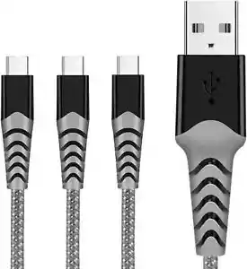 HeavyDuty USB Type C Charging Cable Braided Fast Phone Charger Long Lead 2M 3M - Picture 1 of 5