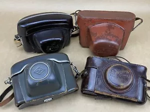 Ricoh, Agfa & More Vintage Leather Camera Cases  - Picture 1 of 10