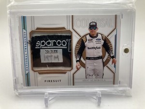 2021 National Treasures Racing Aric Almirola Colossal Race Used Firesuit Tag 1/1