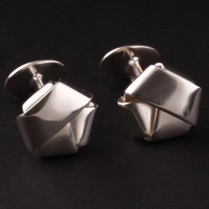 Georg Jensen Sterling Cufflinks. Fold. Regitze Overgaard. Men's Classic. NEW! - Picture 1 of 4