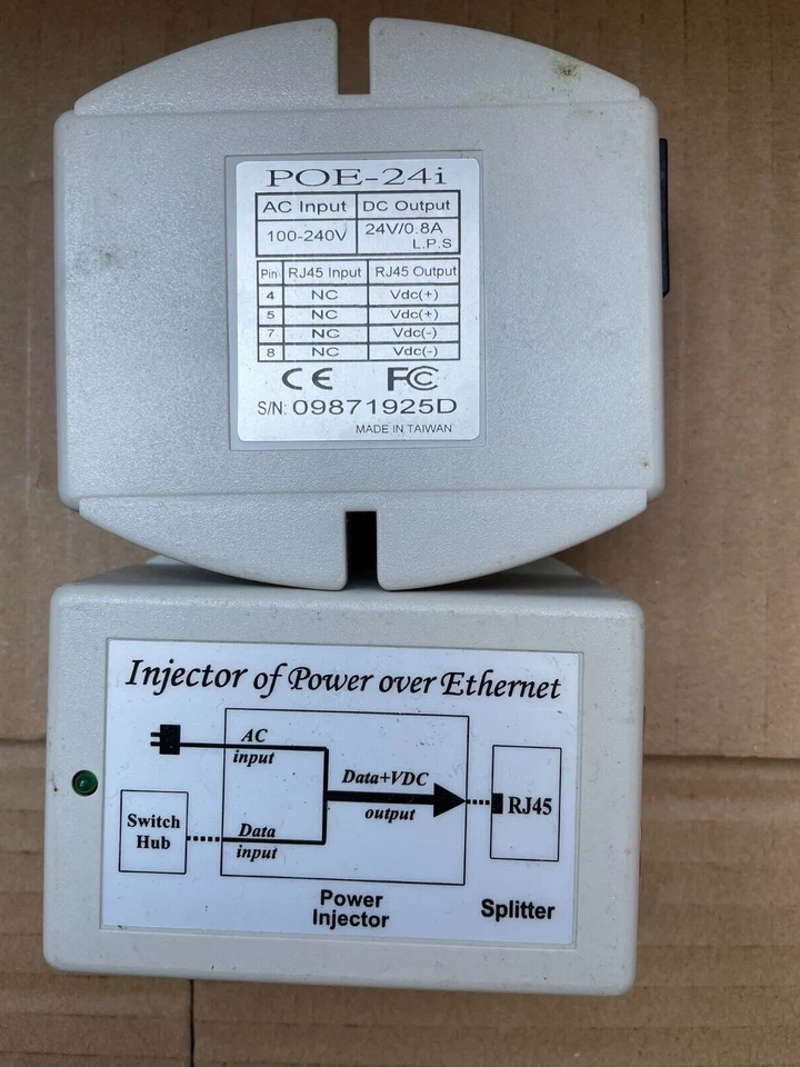 2 x POE-24i 24V POE Injector24V10/100Mb - Image 1 of 1