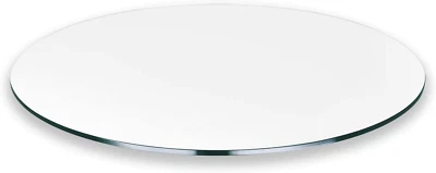 Pro Safe Glass 17" Round Tempered Glass Table Top 1/4" Thick Flat Polish Edge
