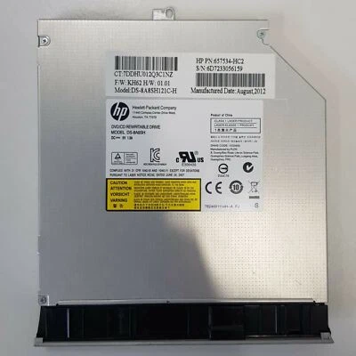 Genuine HP DS-8A8SH CD DVD±RW Optical Drive + Bezel DS-8A8SH121C-H 657534-HC2  - Image 1 of 3