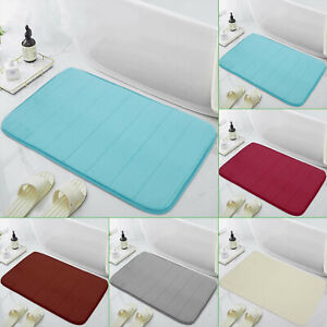 Memory Foam Bath Mat Set Non Slip Carpet Toilet Pedestal Shower Bathroom Soft