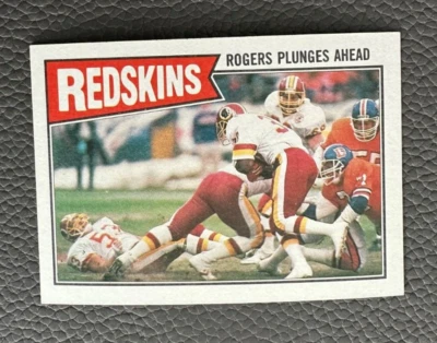 1987 Topps Football Card Rogers Plunges Ahead #63 Washington Redskins - Image 1 of 2