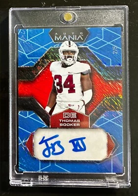 Thomas Booker 2022 Wild Card Auto Mania RC Blue #AM-H22 Texan Autograph 2/5 - Image 1 of 2