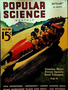 Popular Science Magazine September 1936 Edgar F Wittmack Road Rodel - Bild 1 von 3