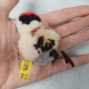 Pollito de lana Steiff vintage 6 cm EAN 6508,43 pompón botón etiqueta amarilla 1949-1983 - Imagen 1 de 8