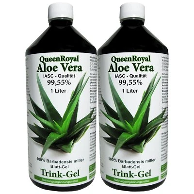 QueenRoyal Aloe Vera Trink Gel 99.55% pur 2 Liter Sparpack. 30036-W - Bild 1 von 4
