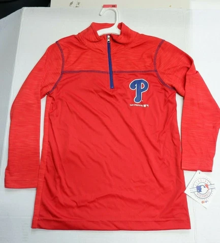 Philadelphia Phillies MLB Boys' 1/4 Zip Sweatshirt Size XS (4/5) NWT Cover