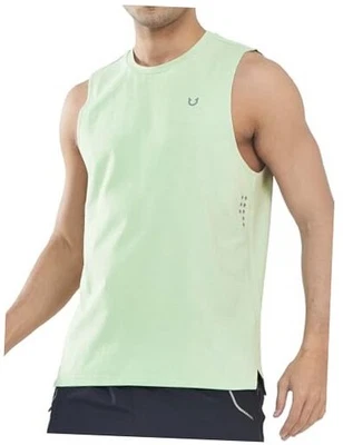  Mens Tank Top Workout Running Shirts Sleeveless Quick Dry XX-Large Lightgreen - Image 1 of 4