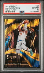 Panini Select Jalen Brunson #207 Gold Flash Prizm Courtside 2023 PSA 10 Knicks - Imagen 1 de 2