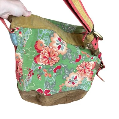 Lucky Brand vintage floral canvas crossbody hobo bag — EXCELLENT CONDITION - Image 1 of 4