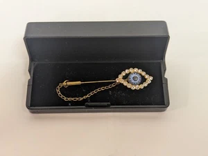 Decorative Blue Eye Tie Pin - Picture 1 of 7