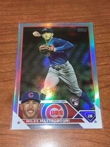 2023 Topps Rainbow Foil #592 Miles Mastrobuoni Rookie RC Card Chicago Cubs - Bild 1 von 2