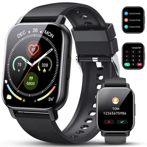 Smart Watch for Men Women 1.85†Smartwatch Answer/Make Calls 112 Sports Modes - Picture 1 of 7