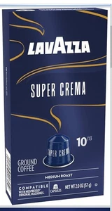 (3) Cápsulas de aluminio 30 POD Lavazza Super Crema compatibles con Nespresso* Mac - Imagen 1 de 5