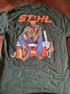 Men’s STIHL Chainsaw Donald Trump Graphic T-Shirt Medium - Picture 1 of 6