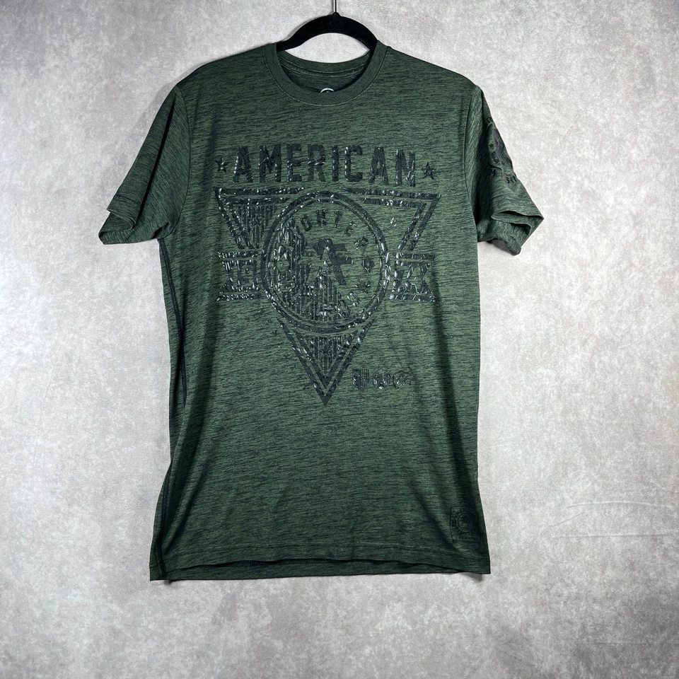 Camiseta American Fighter Siena Heights Para Hombre Mediana Verde Militar Manga Corta  Foto 1 de 4