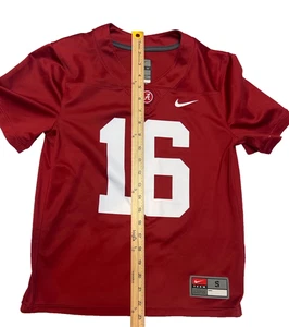 Camiseta de fútbol juvenil Alabama Crimson Tide #16 Nike talla S - Imagen 1 de 6