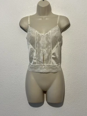 Top Cami De Colección Años 70 Talla M Marfil Encaje Delicada Coqueta Romántico Cottagecore Foto 1 de 4