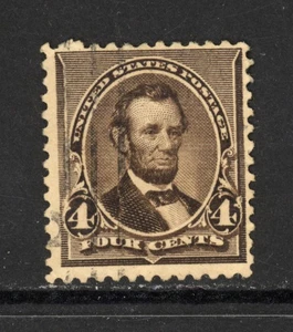 SCOTT 222 1890 4 CENT LINCOLN REGULAR ISSUE USED F-VF! - Picture 1 of 2