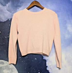 Rosa Angora Wollmischung Pullover Gr. Small 80er weich pastell Vintage Chaus Petites - Bild 1 von 7