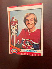 1974-75 OPC Hockey #232 Guy Lafleur - Montreal Canadiens - HOF - GD - Crease