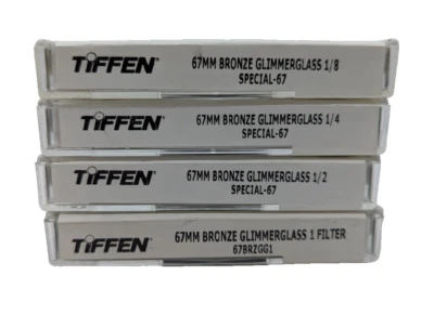 Tiffen 67mm Bronze Glimmerglass 1/8, 1/4, 1/2 & 1 Filter Set - 4 Filters - Image 1 of 4
