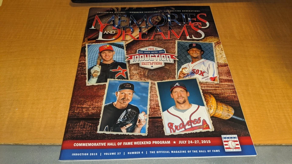 2015 Biggio Martinez Johnson Smoltz Baseball HOF Induction Program - Image 1 of 1