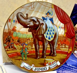 1983 - Ringling Bros "Jumbo" Massive elephant Hamilton Collector Plate - Y - Picture 1 of 12