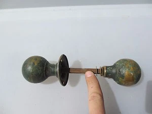 Vintage Bronze Door Handles Knobs Architectural Antique Salvaged Old Edwardian - Picture 1 of 8