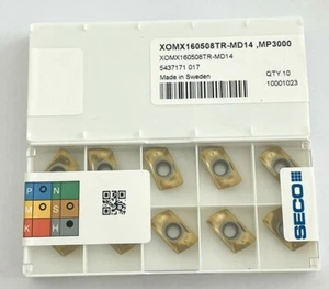 SECO Milling Insert XOMX160508TR-MD14,MP3000 ORIGINAL Made in Sweden NEW 10 pcs. - Picture 1 of 2