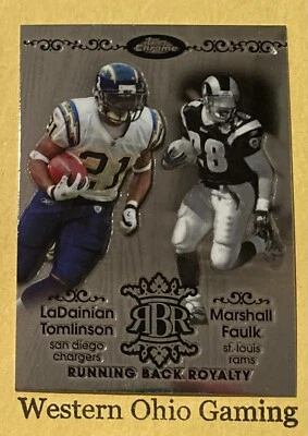2007 Topps Chrome LaDainian Tomlinson Marshall Faulk #RBRD-TF Royalty Card - Image 1 of 2