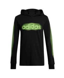 Boys 8-20 Adidas Wavelength Hooded Tee, Boy's, Size: XL, Black with Team - Picture 1 of 3