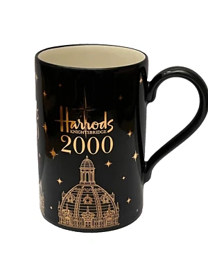 Taza Millennial 2000 de Harrod's Knightsbridge azul oscuro dorado Foto 1 de 4