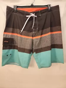 Unitop Board shorts Size 38 Mens Swim Trunks Stripe Drawstring Beach Lined - Picture 1 of 9