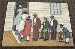 Arthur Dawson "Attending Church" 6”x4.5” Wall Art - Picture 1 of 4