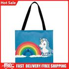 Cartoon rainbow pony Printed Shoulder ShoppingBag Casual Large Tote Handbag