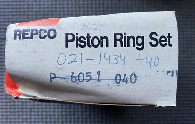 Repco Engine Piston Ring Set - #P 1434-040 - Fits Toyota Corolla 1971-1979 - Image 1 of 2