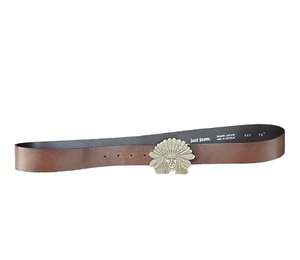 Preowned Just Jeans Native American Buckle Belt Mens/Unisex Leather Brown GUC - Picture 1 of 8