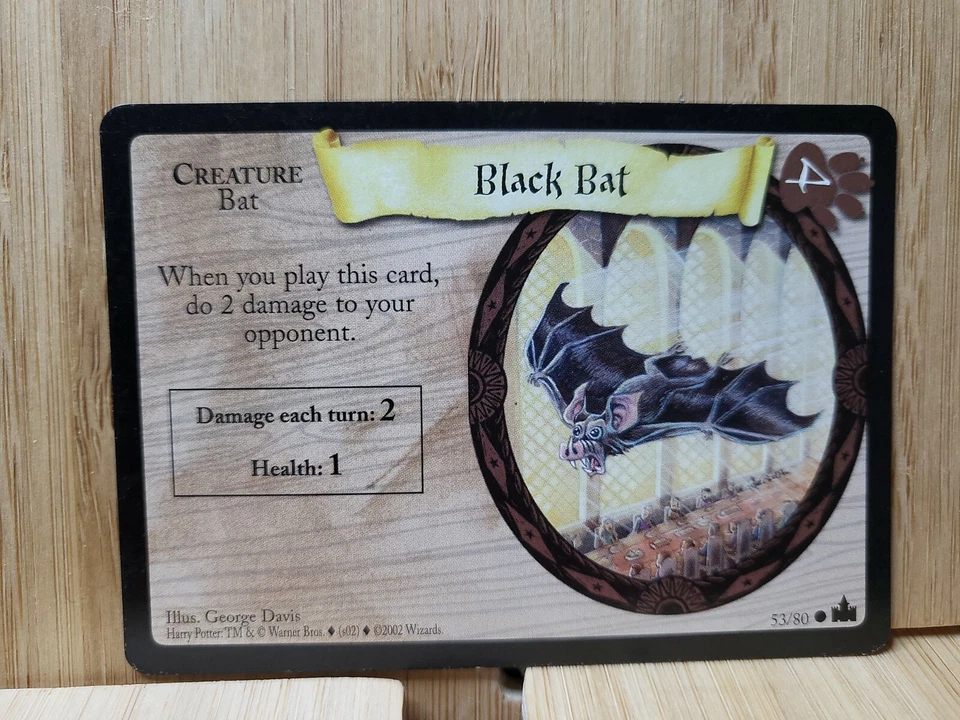 HARRY POTTER TCG🏆2001 #53/80 "Black Bat" Trading Card🏆 - Image 1 of 1