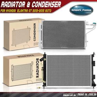 Kit de refrigeração de radiador e condensador CA para Hyundai Elantra GT 2013-2015 Auto Trans - Imagem 1 de 4