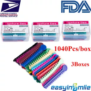 1/3Pack Dental braces Rubber Bands Ligature Tie Ring Elastic Latex Bands Chians - Picture 1 of 11