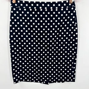 Falda recta y lápiz J.Crew para mujer 2 lunares negros cintura alta cremallera trasera - Imagen 1 de 7