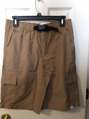 Khaki Cargo Shorts Boys Size XL 18/20 Tan Elastic Waist Pull On Tan Sonoma - Image 1 of 4