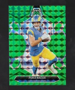 2024 Mosaic Green Mosaic Prizm Puka Nacua #130 LA Rams - Picture 1 of 2